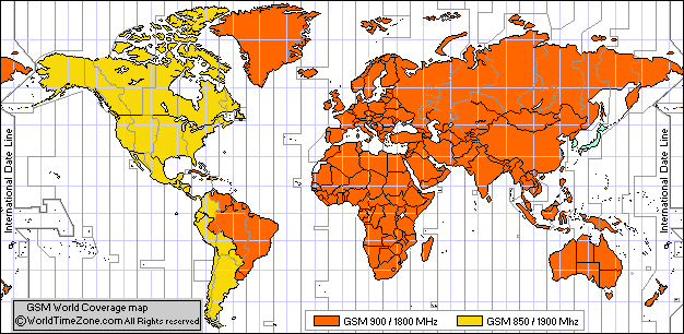 2021 GSM World Map - GSM Country List gsm world coverage map