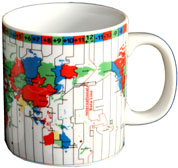 Cup Mug World Time Zone New York International Gift Fair