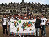 World Time Zone Map beach sarong