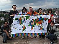 World Time Zone Map beach sarong