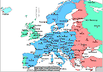Europe Time Zones Map