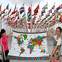 World Time Zone Map beach sarong