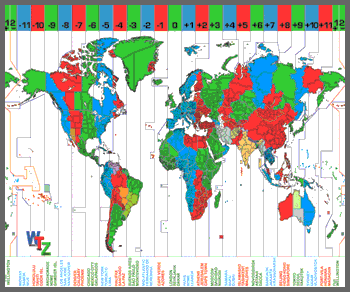 World Clock  on Time And World Time Zones And Time Map With Current Time Around The