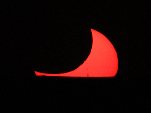 solar eclipse sunset