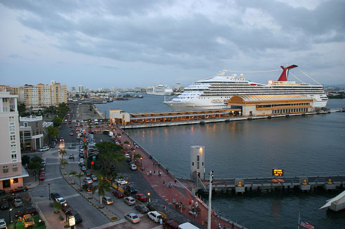 San Juan harbor Cruise ships Carnival Royal Caribbean Princess Lines Puerto Rico