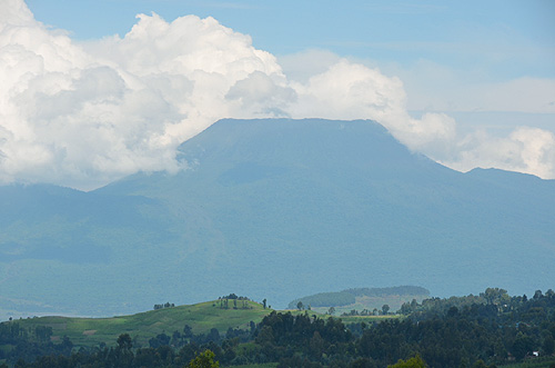 Active stratovolcano Nyiragongo Virunga National Park Democratic Republic of the Congo photo Alexander Krivenyshev WorldTimeZone