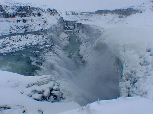 Gullfoss waterfall, Hvita river, Iceland