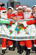 SantaCon New York  list of timezones for 2016 New Years Eve party New York time