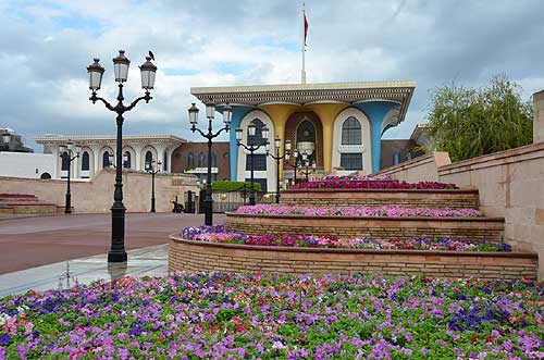 Sultan Qaboos bin Said Palace in Muscat Oman worldtimezone travel