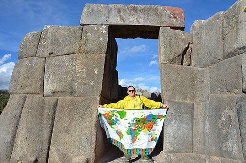 Sun Gate Saksaywaman Puerta del sol Saqsaywaman Cusco Peru UNESCO World Heritage Site Peru worldtimezone travel