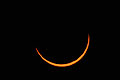 partial phase after the total solar eclipse in Uganda 3 November 2013