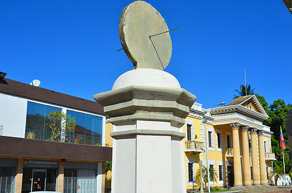 Sundial  reloj de sol tower in la Asuncion capital of Nueva Esparta state Venezuela