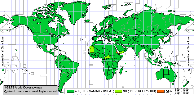 Карта покрытия 5г