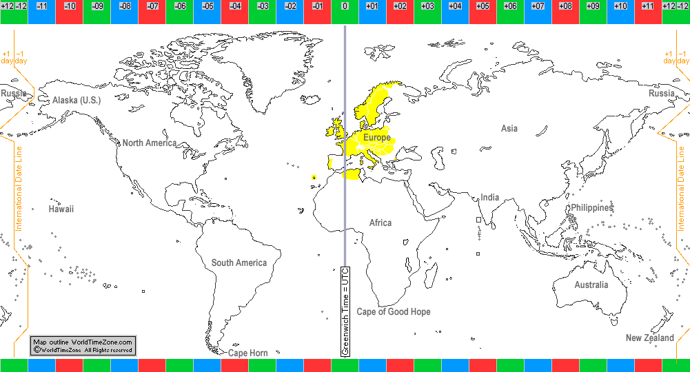 Daylight Saving Time DST Summer Time in 1916 map presentation arranged by WorldTimeZone