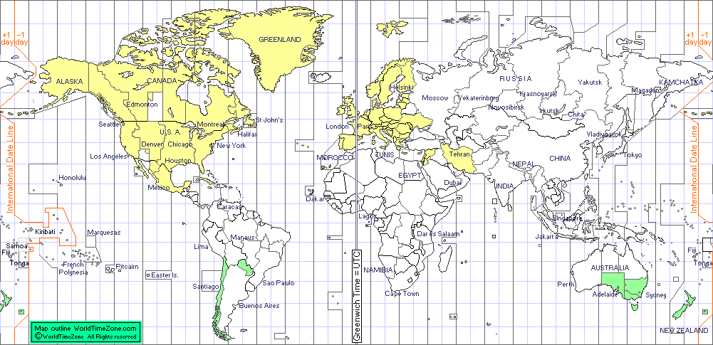 Daylight Time Chart