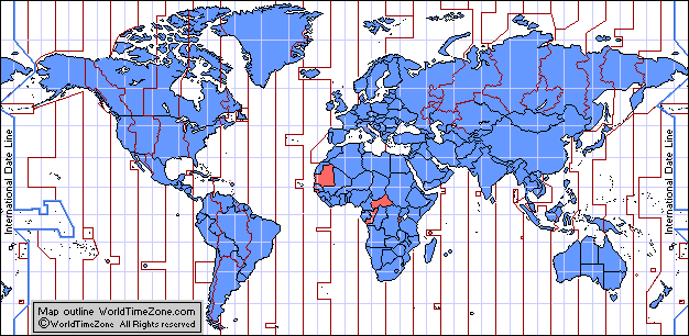 guestbook countries in world time zone