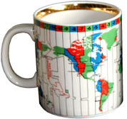 Cup Mug World Time Zone New York International Gift Fair