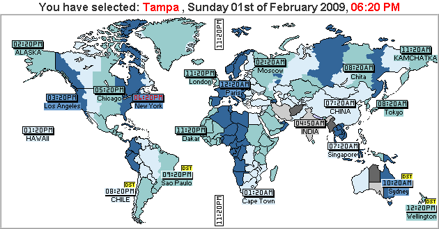 time around the world when Super Bowl XLIII will take place on Sunday February 1 2009 Kickoff will be at 6:20 pm EST