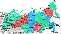 Карта Часовых Зон России