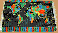 World Time Zone Map beach sarong