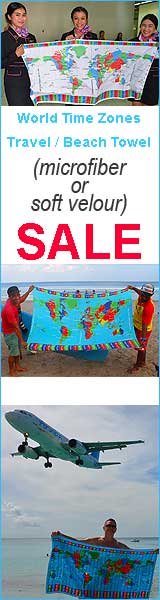 World Time Zone travel towel canga worldtimezone