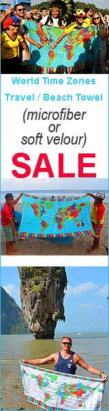 World Time Zone travel towel canga worldtimezone