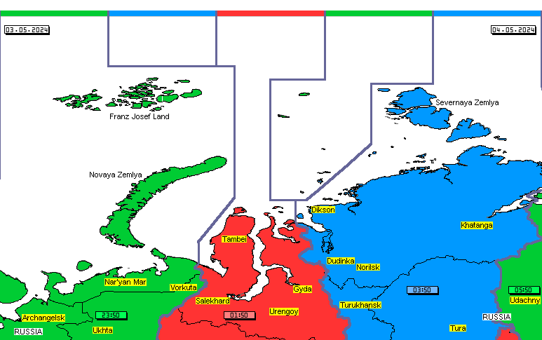 northern Russia time zones map,  northern Siberia time zones map,  northern Siberia time zones map,  northern Russia time zones map,  Franz Josef Land time zones map,  Novaya Zemlya time zones map,  Severnaya Zamlya time zones map,  Khatanga time zones map,  Dikson time zones map,  Dudinka time zones map,  Urengoy time zones map,  Salekhard time zones map,  Vorkuta time zones map,  Norilsk time zones map,  Udachny time zones map,  Archangelsk time zones map,  Ukhta time zones map 