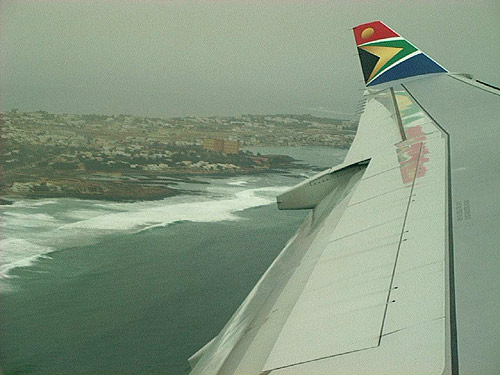 South African Airways taking off from Dakar Senegal