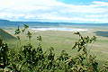 View of Ngorongoro Crater large volcanic caldera