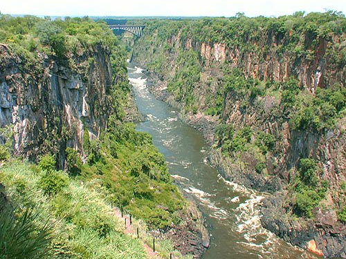 Zambezi River and The Victoria Falls Bridge