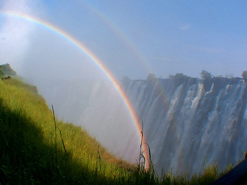 The Victoria Falls Mosi-oa-Tunya between Zambia and Zimbabwe