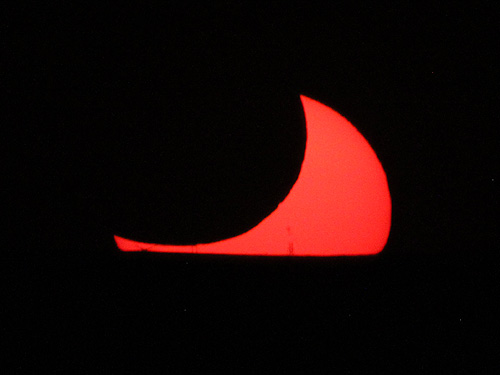 sunset during annular solar eclipse in Albuquerque on May 20 2012