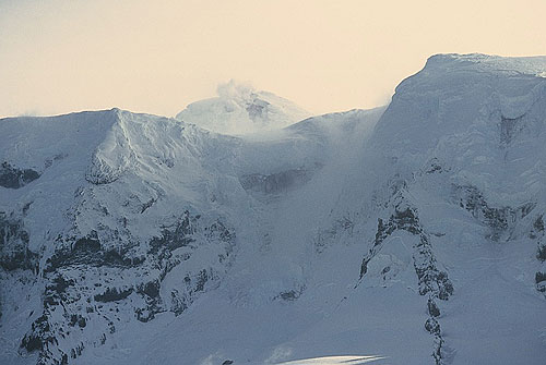 Smoking Big Ben the  volcano on Heard Island and McDonald Islands Australian Antarctic Division