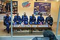 Press conference with Soyuz main crew (Soyuz TMA-02M: Michael Fossum Sergei Volkov, Satoshi Furukawa) and back-up crew (Soyuz TMA-02M: Don Pettit, Oleg Kononenko, Andre Kuipers) at Baikonur Cosmonaut hotel
