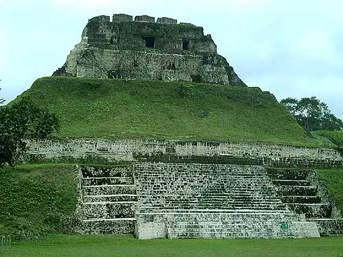 Pyramid El Castillo Xunantunich  Maya archaeological site in Belize
