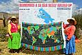 Women of Isla Winay Totora with WorldTimeZone kanga