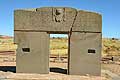 Gate of the Sun Tiwanaku pre-Inca ruins in Bolivia