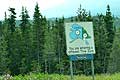 time change entering Yukon from Alaska Klondike Highway Alaska Yukon Territory Canada