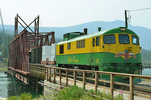 The White Pass & Yukon Route Railway  Scenic Railway of the World Carcross Yukon Canada photo Alexander Krivenyshev WorldTimeZone