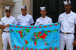 Sailors with World Time Zone travel towel worldtimezone