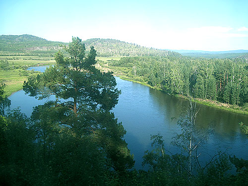 Trans-Siberian Railroad Shilka River Zabaykalsky Krai Siberia Russia 