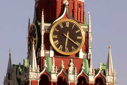 Clock of Spasskaya Tower of the Moscow Kremlin