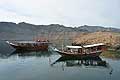 Traditional Omani dhow by the Telegraph Island