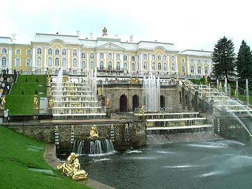 Grand Peterhof Palace and the Grand Cascade Saint Petersburg Russia