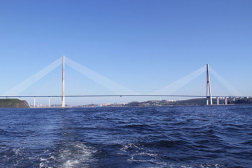 new Golden Horn bridge  in Vladivostok Russia