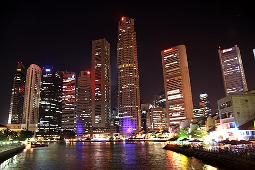 Singapore Skyline at night