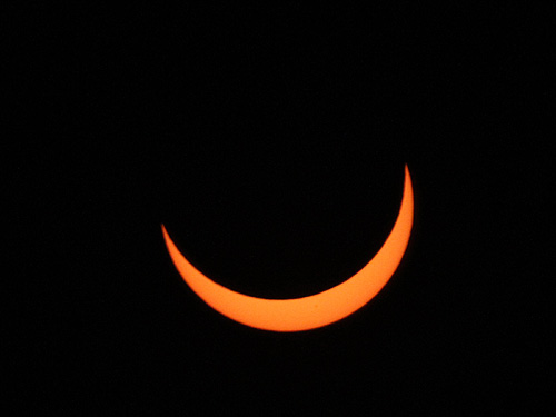 The partial phase of total solar eclipse after 18 sec of totality on November 3 2013 photo Alexander Krivenyshev WorldTimeZone