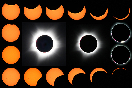 Photos of the Total solar eclipse in Exmouth, Australia on April 20, 2023 composite photo taken by Alexander Krivenyshev in Exmouth, Australia WorldTimeZone