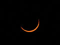 Partial solar eclipse phase before the Ningaloo Total solar eclipse in Exmouth, Australia worldtimezone world time zone