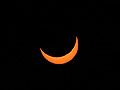 Partial solar eclipse phase  before the Total solar eclipse in Exmouth, Australia worldtimezone world time zone